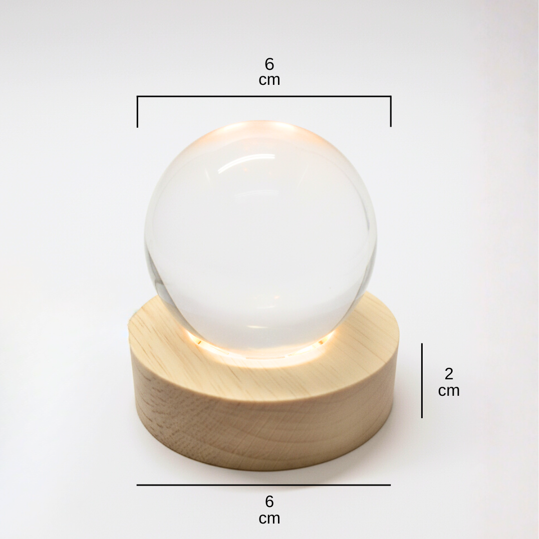 3D Islamic Madina & Muhammad Crystal Ball Lamp (Pack of 2)